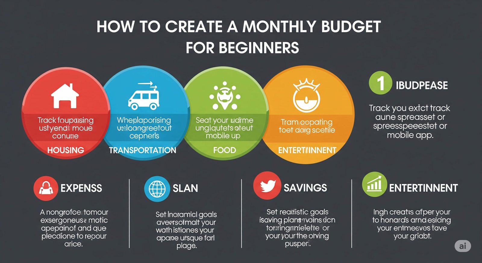 How to create a monthly budget for beginners?