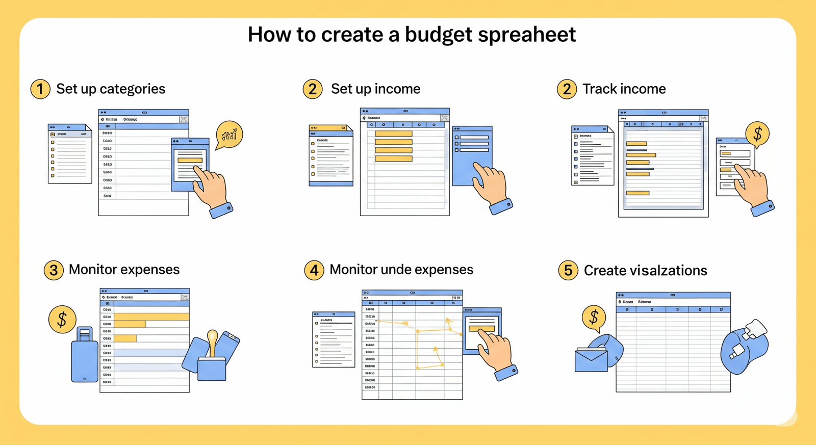 How do I make a simple budget spreadsheet?