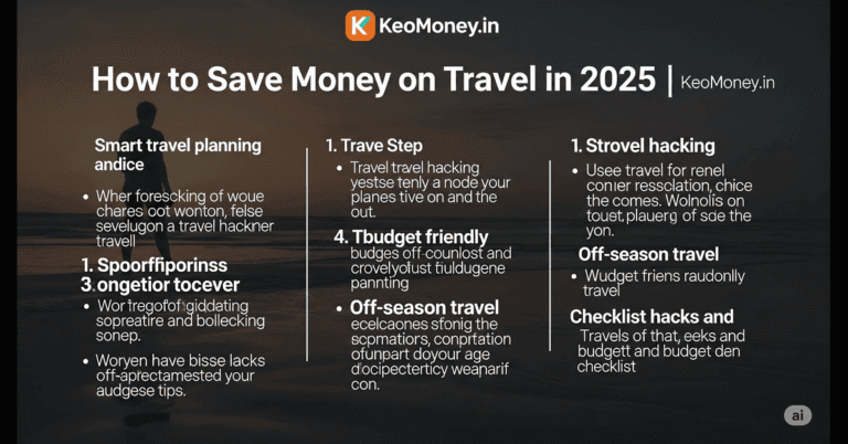 How to save money on travel in 2025 | KeoMoney.in